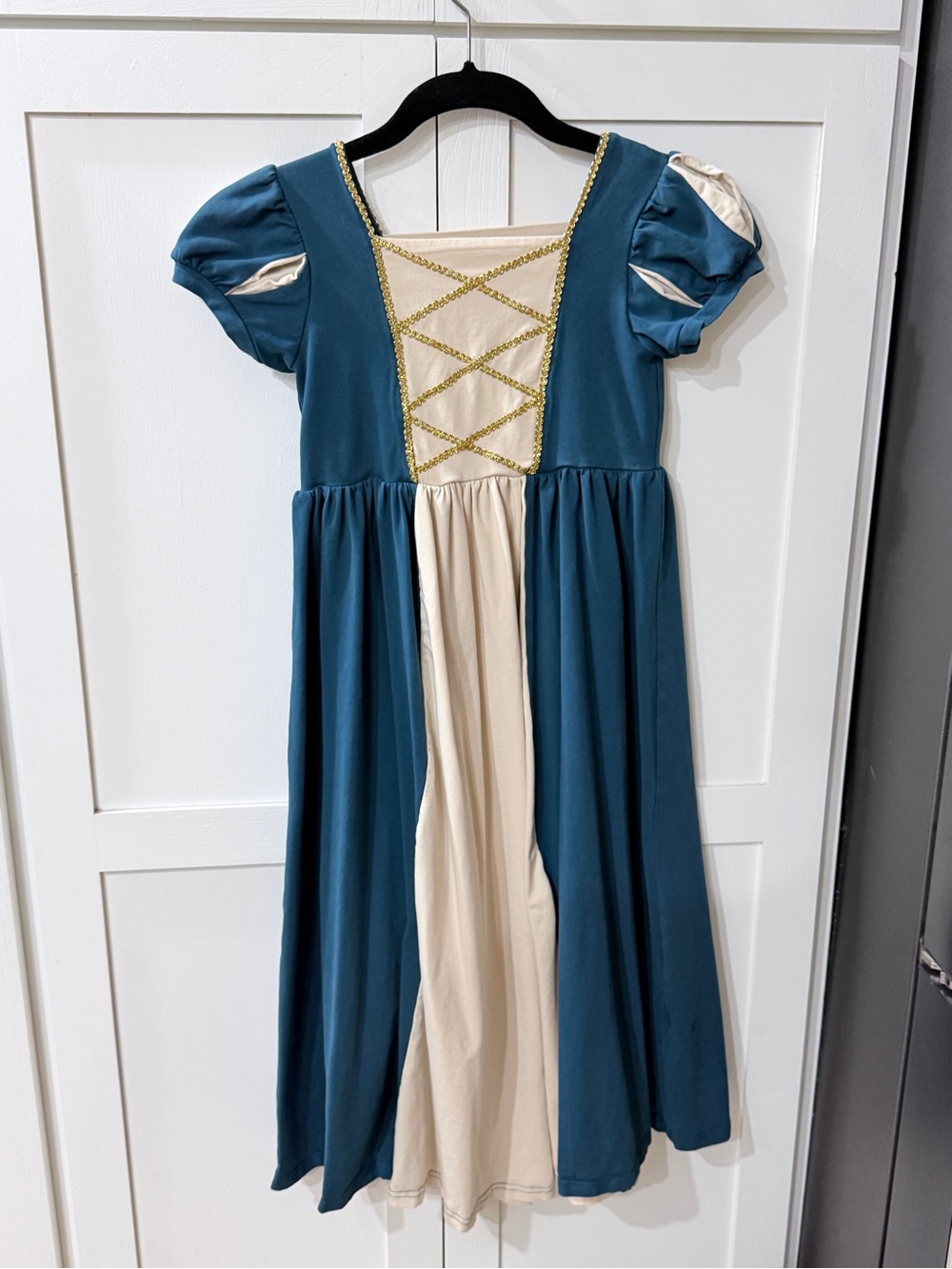 Only Little Once Teal and Cream Royal Girl Costume Dress